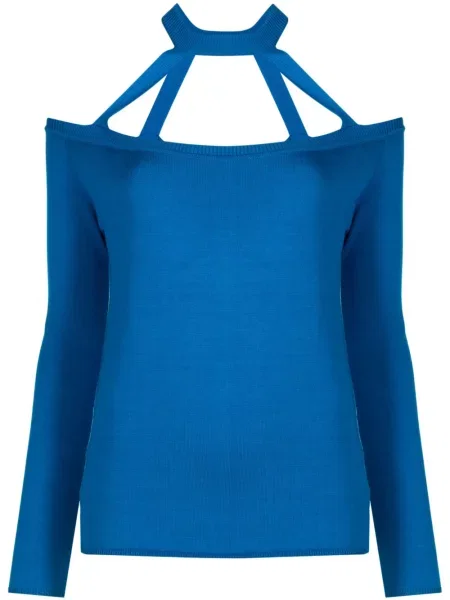 Sweter Gloria Coelho asymetryczny niebieski