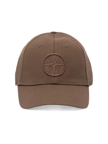Czapka z daszkiem Stone Island z kamieniami brązowa