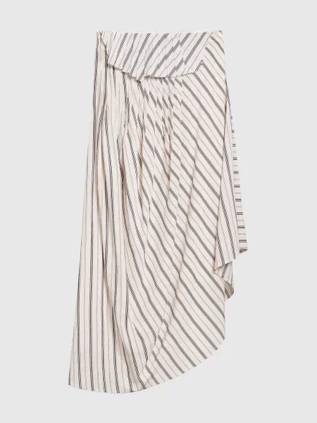 Спідниця в смужку Marc Le Bihan бежева