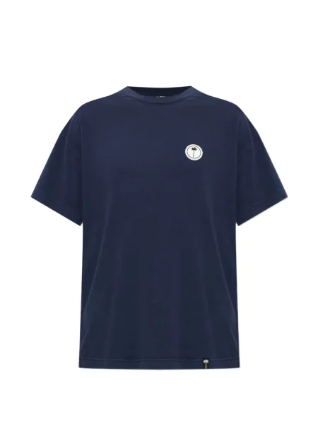 Tricou Palm Angels cu broderie albastru