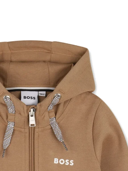 Dětska mikina s kapucí Bosswear hnědá