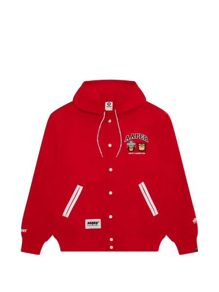 Pocnitură hanorac cu glugă Aape By A Bathing Ape cu imagine roșu