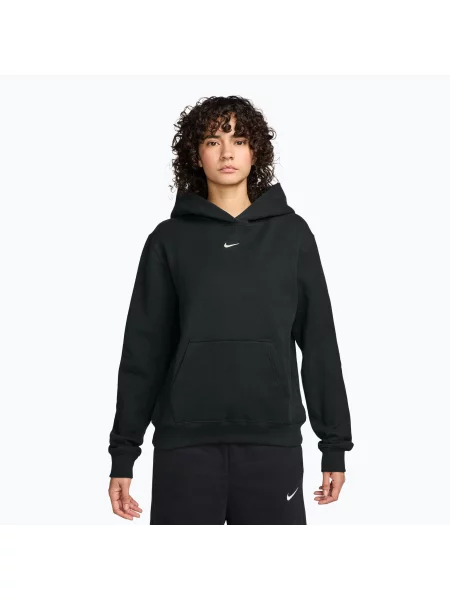 Bluză pentru femei Nike Studio Fleece total black/sail negru