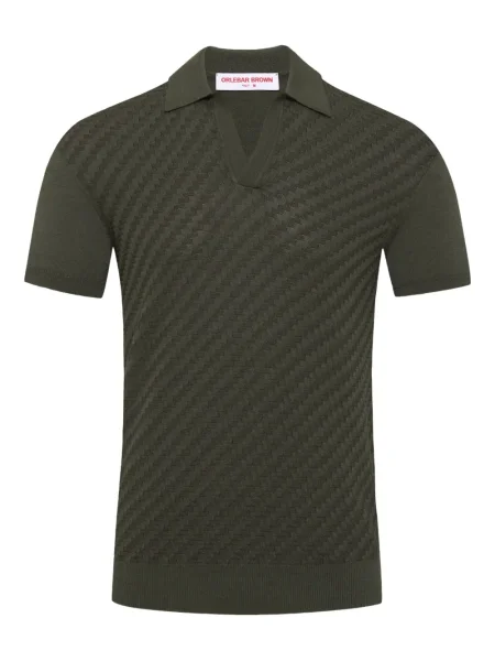 Polo Orlebar Brown din jacard verde