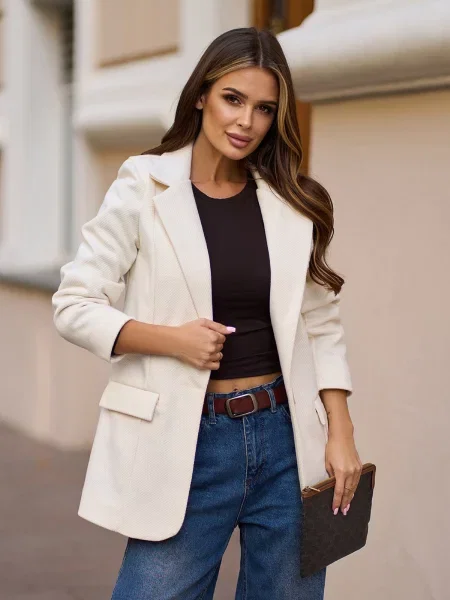 Вовняний Кардиган ISSA Plus молочний