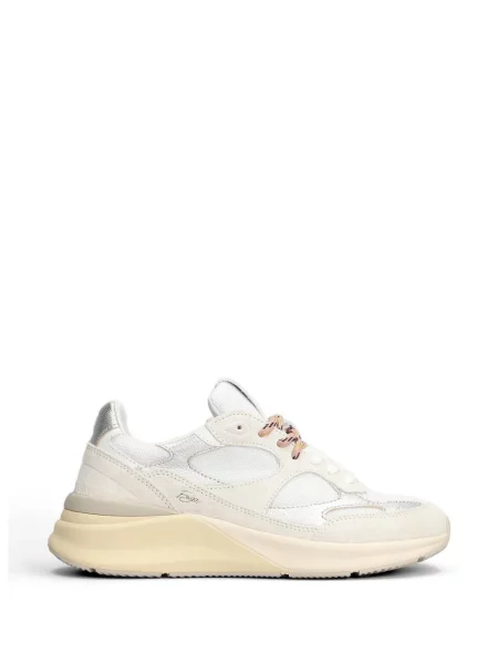 Sneakerși D.a.t.e. cu șireturi din dantelă alb