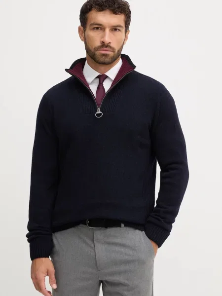 Barbour pulover de lână NELSON bleumarin