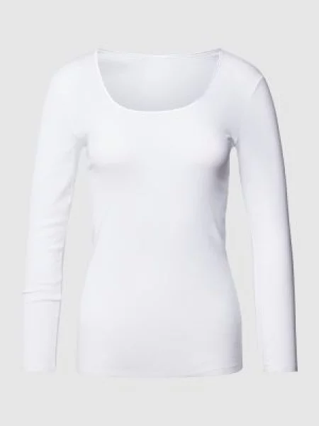 Bluzka z długim rękawem i okrągłym dekoltem model ‘LUXURY’ Schiesser