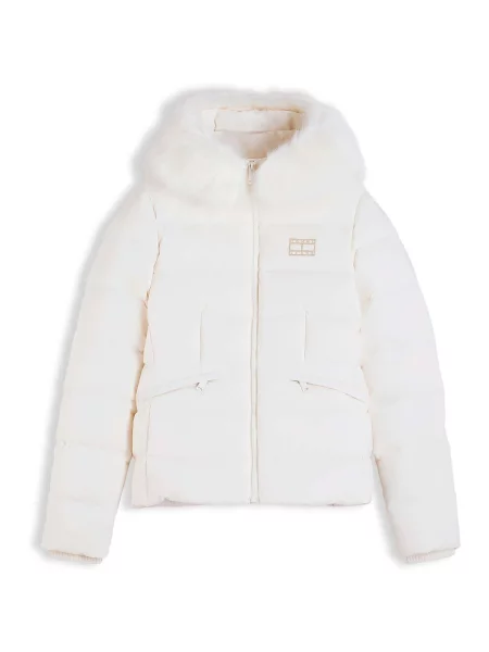 Tommy Jeans Geacă de iarnă alb