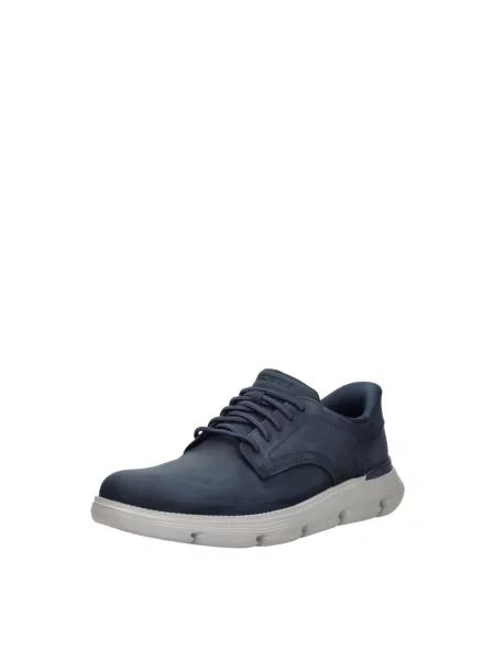 Sneakersy Skechers skórzane niebieskie