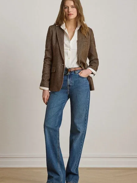 Lauren Ralph Lauren marynarka wełniana brązowa