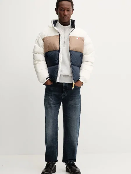 Tommy Jeans kurtka puchowa granatowy zimowa