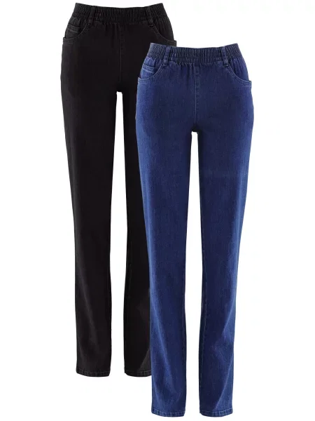 Bonprix Jeans albastru denim / denim negru