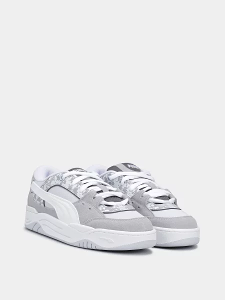 Кожаные кеды Puma серые