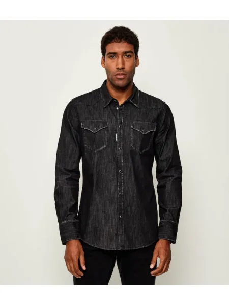 De blugi cămașă Calssic Western negru