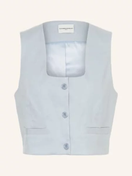 Claudie Pierlot Kamizelka Blezerowa Z Lnem grau