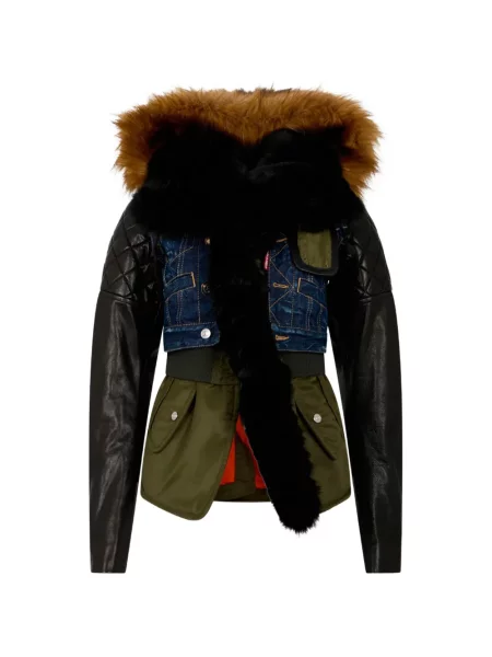 Geacă parka Dsquared2 cu buline alb
