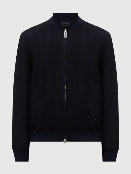Шерстяной бомбер Stefano Ricci синий