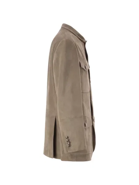 Geanta de piele Brunello Cucinelli gri