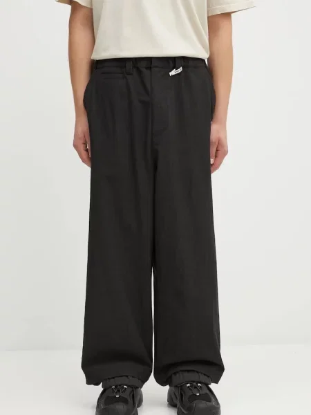 Maison MIHARA YASUHIRO pantaloni de lână SLEEVE LAYERED drept negru