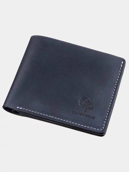 Кожаный кошелек Grande Pelle синий