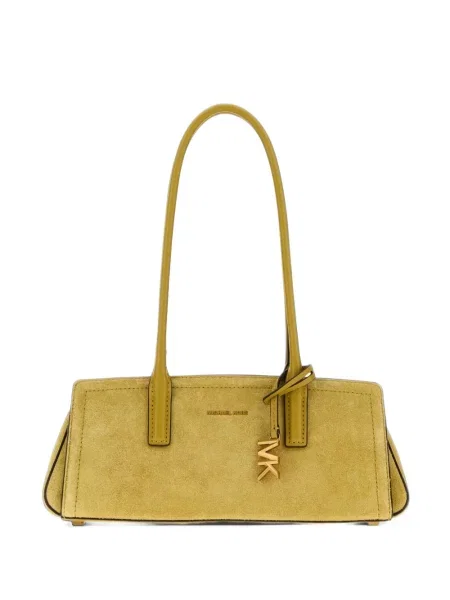 Palton Michael Michael Kors din piele de căprioară galben