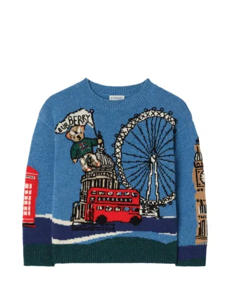 Sweter dziecięcy Burberry niebieski