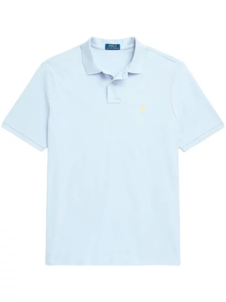 Αρκουδάκι polo Polo Ralph Lauren υφαίνω διαγωνίως με σχέδιο μπλε