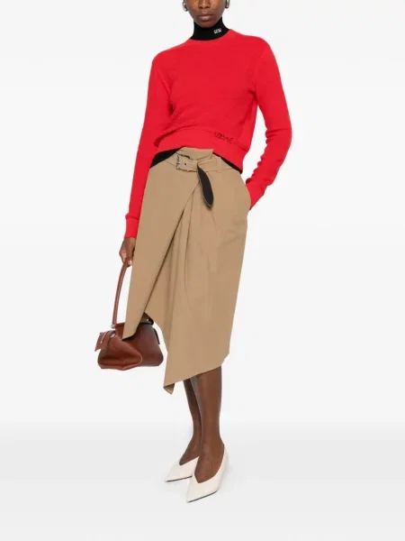 Pulover Loewe cu broderie roșu