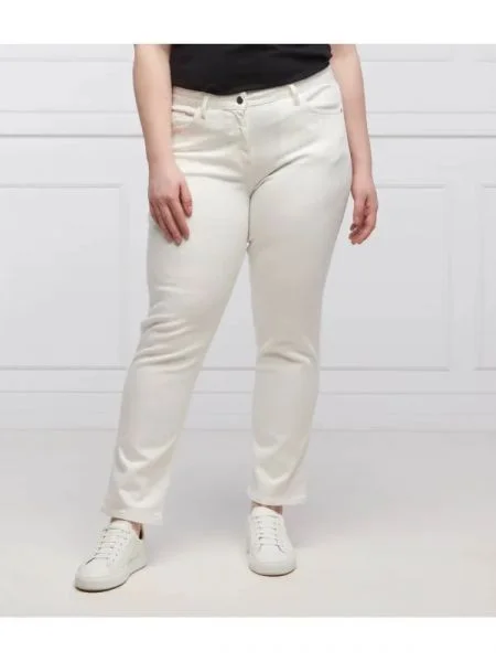 Persona by Marina Rinaldi Nadrág RAFIA Plus size fehér