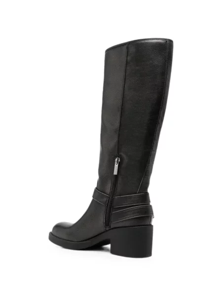 Cizme Guess din piele cu cataramă negru