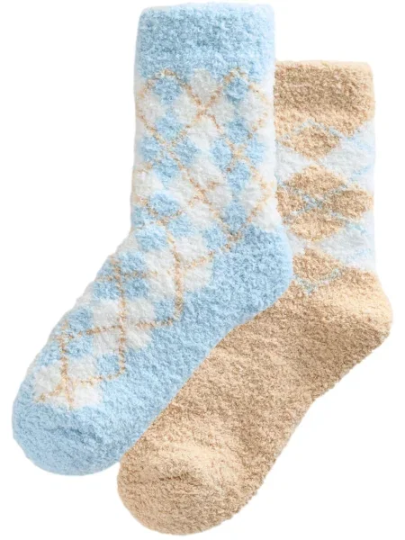 Next Șosete maro cămilă / ecru / deschis albastru