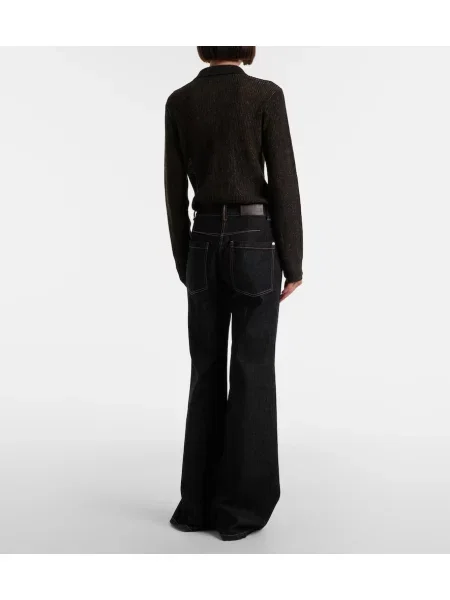 Blugi drepți Brunello Cucinelli negru