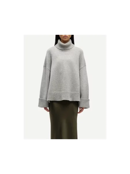 Sweter Samsoe Samsoe wełniany szary