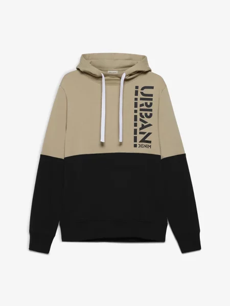 Bluza z kapturem z czystej bawełny organicznej czarna