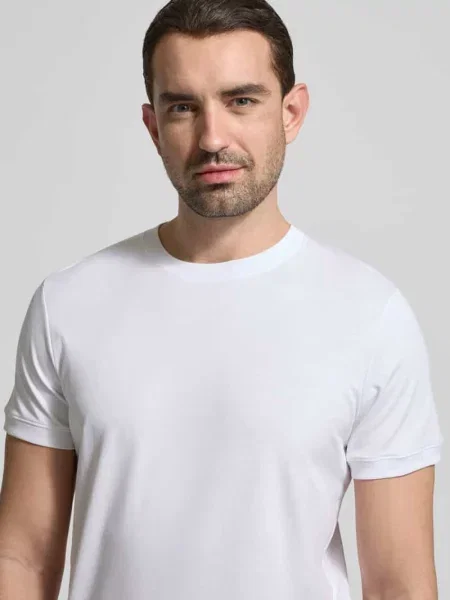 T-shirt z okrągłym dekoltem Ragman biała