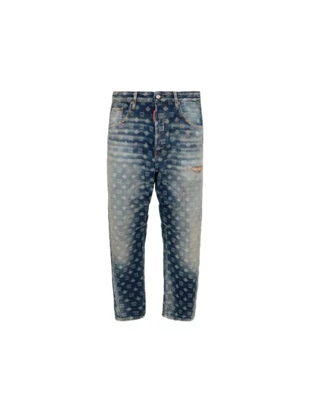 Jeansy straight leg Dsquared2 niebieskie