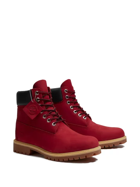 Botine Timberland din nubuc roșu