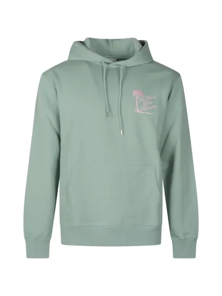 Hanorac cu glugă Drole De Monsieur cu broderie verde