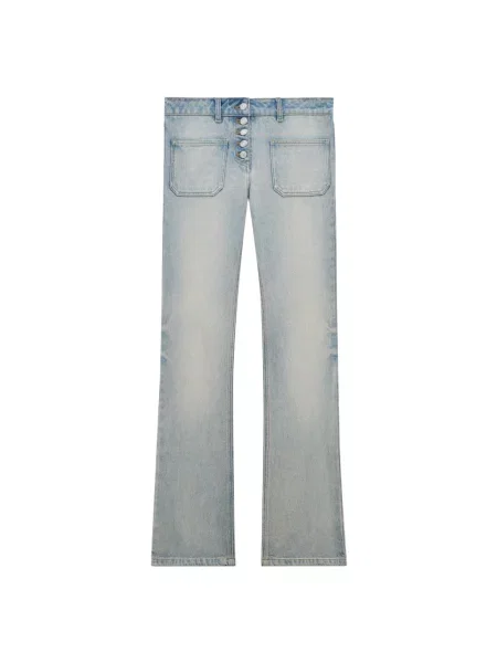 Proste jeansy Courreges niebieskie