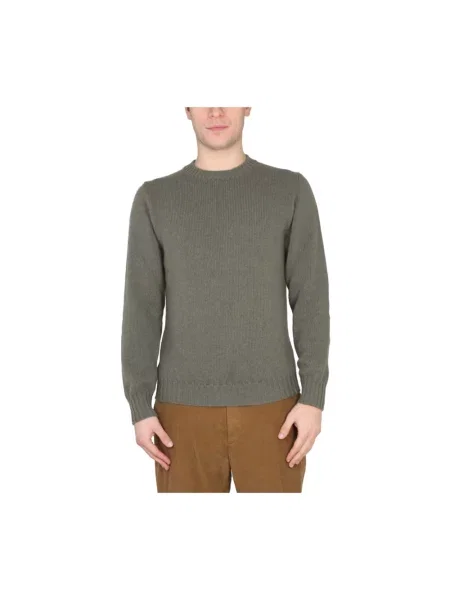 Sweter Pt Torino z kołnierzem zielony