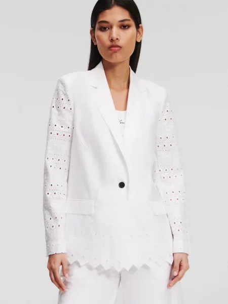 Вишитий піджак Karl Lagerfeld білий