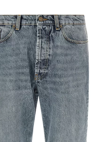 Blugi conici Riviera cu strasuri conici albastru