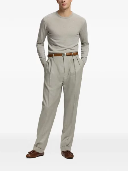 Vilnonės kelnės Ralph Lauren Purple Label pilka