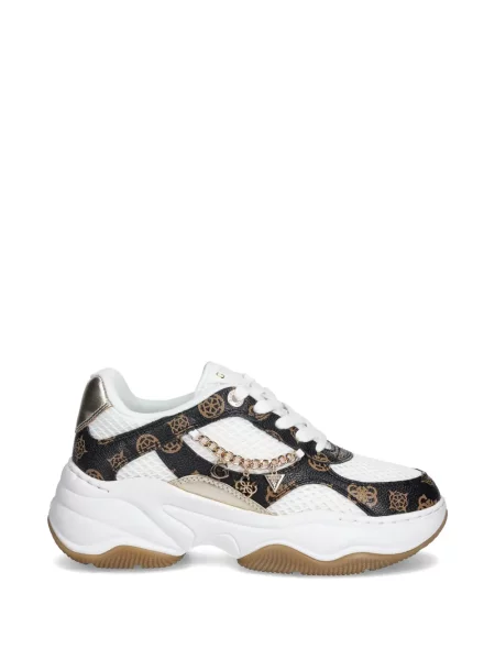 Sneakerși Guess cu autograf alb