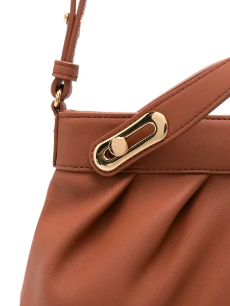Kožni bodi Love Moschino s volanima smeđa