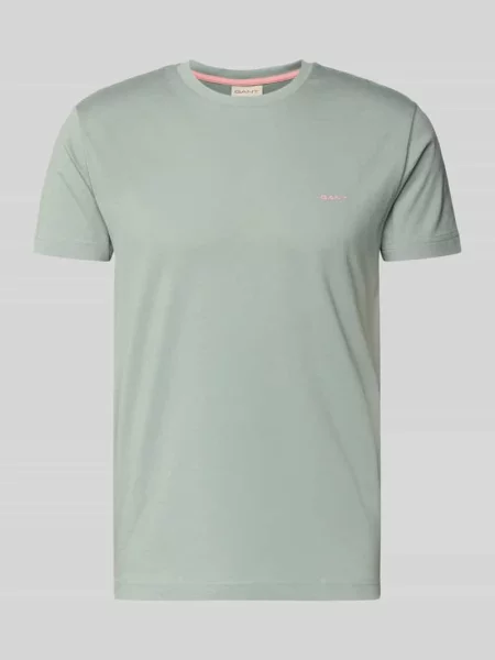 T-shirt z detalem z logo Gant