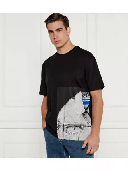 Karl Lagerfeld Jeans Tricou | Relaxed fit negru