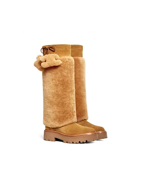 Botki Céline wełniane brązowe