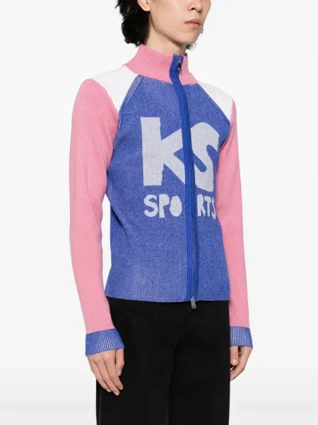 Cardigan Kidsuper retro albastru